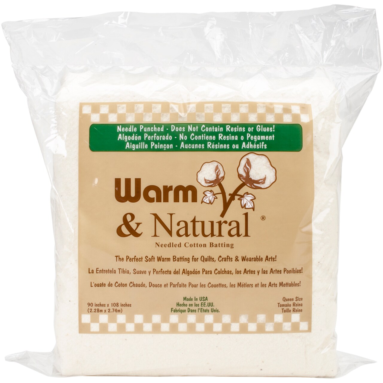 Warm Company Warm & Natural Cotton Batting-Queen Size 90"X108"